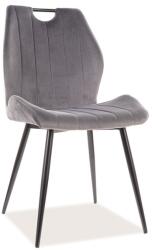 SIGNAL MEBLE Arco Velvet étkező szék fekete láb/ szürke bluvel 14