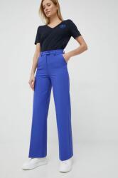 United Colors of Benetton nadrág női, magas derekú széles - kék 40 - answear - 20 985 Ft