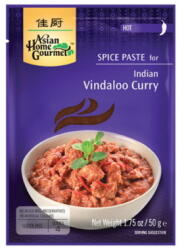 Asian Home Gourmet Indiai Vindaloo Curry Paszta, 50gr (Asian Home Gourmet) (8886390202024  07/10/2025 (24+12 db) 11/02/2027 (12db))