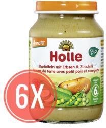 Holle Bio bébiétel, Burgonya, borsó cukkinivel MEGA PACK, 6x190g ()