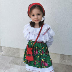 Ie Traditionala Costum Traditional Fetite 1-8 ani ( verde) - ietraditionala - 249,00 RON