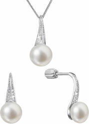 Pavona Set de perle de perle de rau si zirconi albe 29045.1B