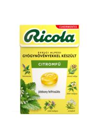Ricola Cukormentes citromfű gyógynövény cukorka 40 g