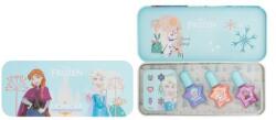 Lip Smacker Disney Frozen Nail Polish Tin set cadou Lac de unghii 3 x 4, 25 ml + autocolante + cutie de metal pentru copii