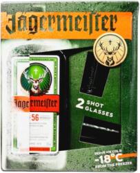 Jägermeister 0,7 l 35% + 2 pahare