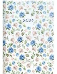 KALENDART Joy 2024-es J015 A5 heti beosztású kék rózsa határidőnapló (24T015J-246) (24T015J-246)