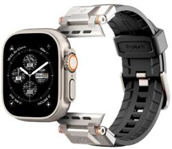 SPIGEN Apple Watch Series 9 45mm durapro armor pótszíj (egyedi méret, szilikon, állítható, fém csat) fekete (AMP06065)