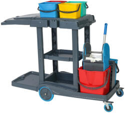 UCTEM PLAS Herkules Classic Takarító kocsi műanyag, 2x18l-es + 4x5L-es vödörrel (HCS890)