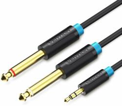Vention 3.5mm Male to 2x 6.3mm Male Audio Cable 2m Black (BACBH)