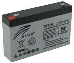 Ritar Power Акумулаторна батерия Ritar Power RT670, 6V, 7Ah, AGM, T1(F1)/T2(F2) конектори (RT670)
