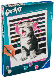 Ravensburger Set de pictură Ravensburger CreArt - Pisica cântătoare (23545) Carte de colorat