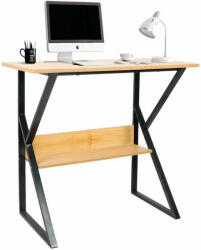 Polcos íróasztal, bükkfa/fekete, TARCAL 80 (0000277506)
