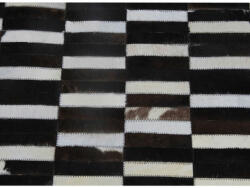 Luxus bőrszőnyeg, barna /fekete/fehér, patchwork, 69x140, bőr TIP 6 (0000188849)