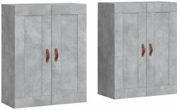 vidaXL 2 db betonszürke szerelt fa falra szerelhető szekrény (3197997) - pepita