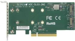 Supermicro 2xM. 2 bővítő kártya PCIe (AOC-SLG3-2M2-O) (AOC-SLG3-2M2-O) (AOC-SLG3-2M2-O)