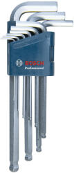 Bosch Gömbfejű imbuszkulcs készlet 9 részes 1, 5-10 mm S2 (1600A01TH5) - vasasszerszam