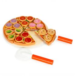  Játék Fafelületű Pizza Gyerekeknek Több Mint 3 Éves Kor Felett - 27 Elemmel, Fa Anyagból, 21x21 cm Méretben