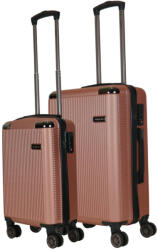 HaChi Houston rose gold 4 kerekű 2 részes bőrönd szett (Houston-S-M-rosegold)