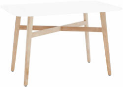  Étkezőasztal, fehér/természetes fa, 120x80 cm, CYRUS 2 NEW (0000255653)