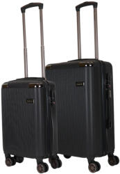 HaChi Houston fekete 4 kerekű 2 részes bőrönd szett (Houston-S-M-fekete)