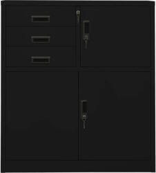 vidaXL Fekete acél irodai szekrény 90 x 40 x 102 cm (336407)