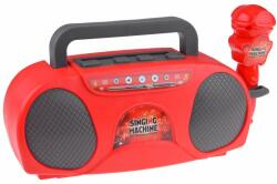RAMIZ Rádió formájú piros karaoke készlet hangszóróval és mikrofonnal
