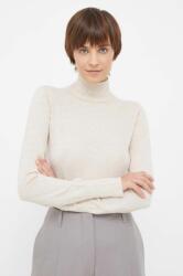 MOS MOSH pulover de lana femei, culoarea bej, light, cu guler MBYY-SWD00B_02X