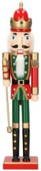 SPRINGOS Diótorő katona koronával, karácsonyi dekoráció, 61 cm, fa, piros-zöld (CA0907)