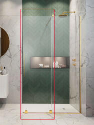 Radaway Furo Gold 100 jobbos Walk-in zuhanyajtó 53, 8x200 cm, átlátszó üveg, arany profilszín 101065380901R (10106538-09-01R)