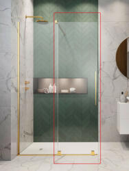 Radaway Furo Gold 120 balos Walk-in zuhanyajtó 63, 8x200 cm, átlátszó üveg, arany profilszín 101066380901L (10106638-09-01L)