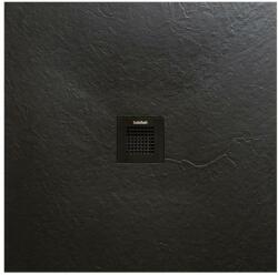 AREZZO design design SOLIDSoft zuhanytálca 90x90 cm, FEKETE színazonos lefolyóval AR-9090B KÉRJE EGYEDI ÁRAJÁNLATUNKAT!
