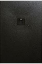 AREZZO design design SOLIDSoft zuhanytálca 100x90 cm, FEKETE színazonos lefolyóval AR-90100B KÉRJE EGYEDI ÁRAJÁNLATUNKAT!