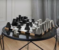 Tchibo Fa sakk készlet, modern dizájn, 35x35 cm Barna-fekete