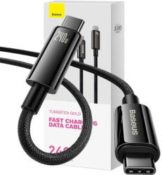 Baseus USB-C to USB-C kábel Baseus Tungsten Gold 240W 1m (black)