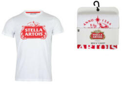 Erve Shop Stella Artois White férfi rövid póló, felső L 85MRV38135BL