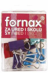 FORNAX Binderkapocs 19mm, BC-30, 10 db műanyag dobozban, Fornax színes (A-2310058)