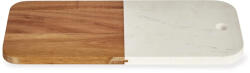 Kinvara Tava de servire, marmura si lemn, 38 x 18 cm (78374ar)