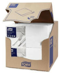 Tork 477414 Soft Lunch szalvéta, fehér, 33x33cm, 3 réteg, 150 db/csomag