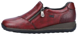 RIEKER Pantofi dama, Rieker, 44265-35-Bordo, casual, piele naturala, impermeabil, cu talpa joasa, bordo (Marime: 37)