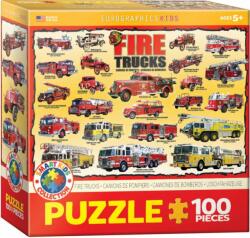 EUROGRAPHICS - Puzzle Fire trucks - 100 piese