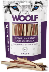 WOOLF Soft Lamb and Cod Sandwich Long puha bárányhús jutalomfalat csíkok tőkehallal 100g