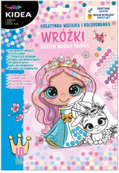 DERFORM Kreatív képkészítő mozaik és színezhető lapokkal, strasszkövekkel, habmatricákkal, Fairy, Kidea (DFM-MOKWKA)