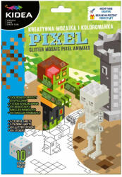 DERFORM Kreatív képkészítő mozaik és színezhető lapokkal, habmatricákkal, Minecraft Pixel, Kidea (DFM-MOKPKA) - mesescuccok