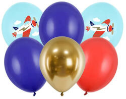 Partydeco Mintás latex lufi 11" 28cm 6db repülő (LUFI327615)