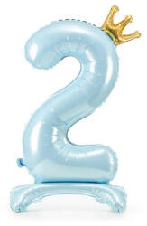 Partydeco Talpas számos lufi 33" (84cm) fólia szám, számjegy, 2 levegővel tölthető, Kék (LUFI701033)