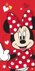Halantex Disney Minnie Red heart fürdőlepedő, strand törölköző 70x140cm (JFK035276)
