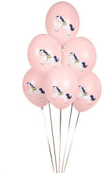 Partydeco Mintás lufi 11" 28cm Unikornis, 6db (LUFI985571)