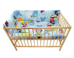 MaliShop Lenjerie patut 140X70 cm cu aparatori laterale h52 cm, 6 piese, Mickey AS (SC809MAS) Lenjerii de pat bebelusi‎, patura bebelusi