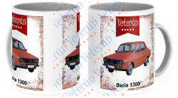 Veterán autós bögre - Dacia 1300 piros (303859)