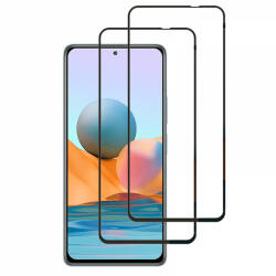 HIMO Set 2 folii protectie sticla securizata fullsize pentru Xiaomi Redmi Note 10 / 10S , negru (SETGLASS158)